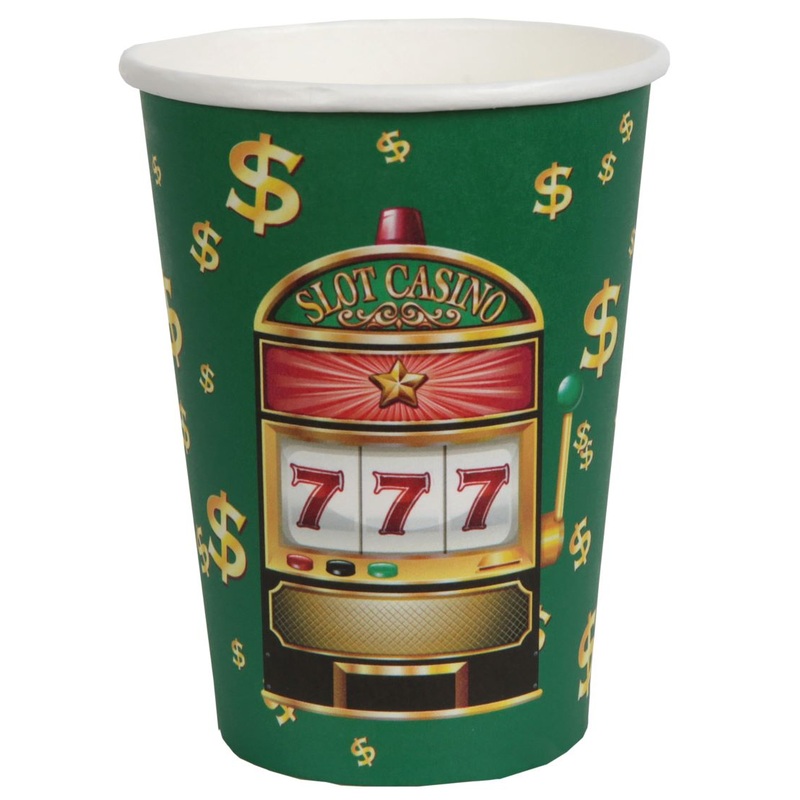 10 Casino paper cups Jackpot 270ml