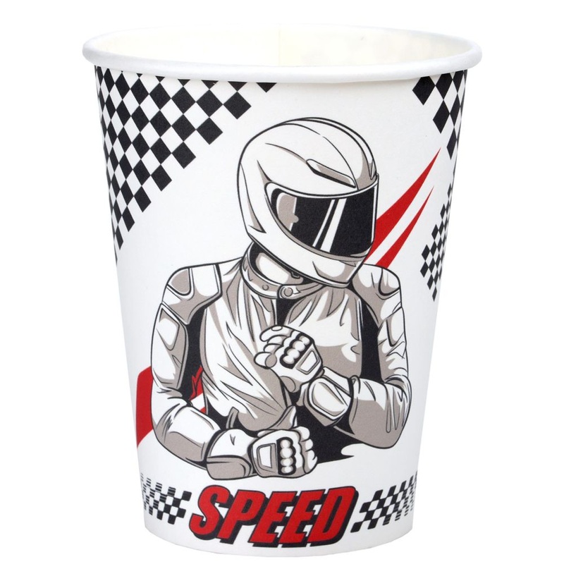 10 Formula 1 Finish Line Paper Cups 270ml