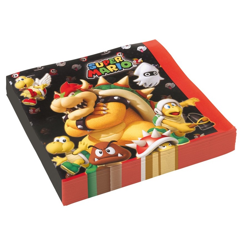 20 Super Mario Villains napkins 33cm