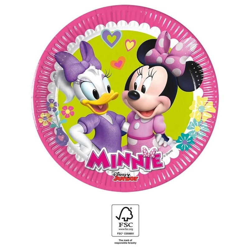 8 Minnie & Daisy paper plates 20cm