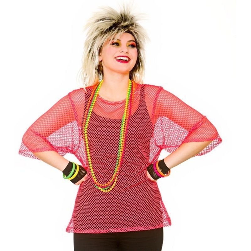80’s Mesh Top – Neon Pink