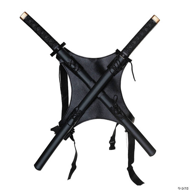 Adults Classic Ninja Backpack with 30 Katanas Costume Accessory