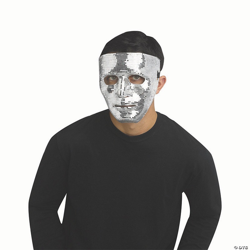 Adults Plastic Disco Mirror Blank Full Mask – One Size