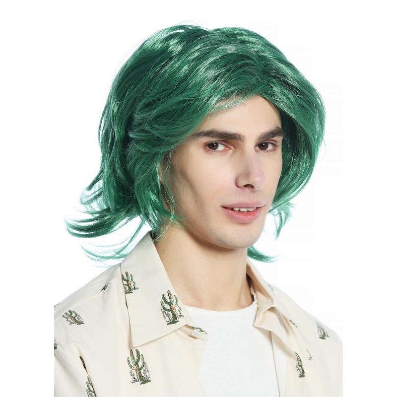 Halloween Carnival wig Men Women medium length teased middle-parting 91787-B