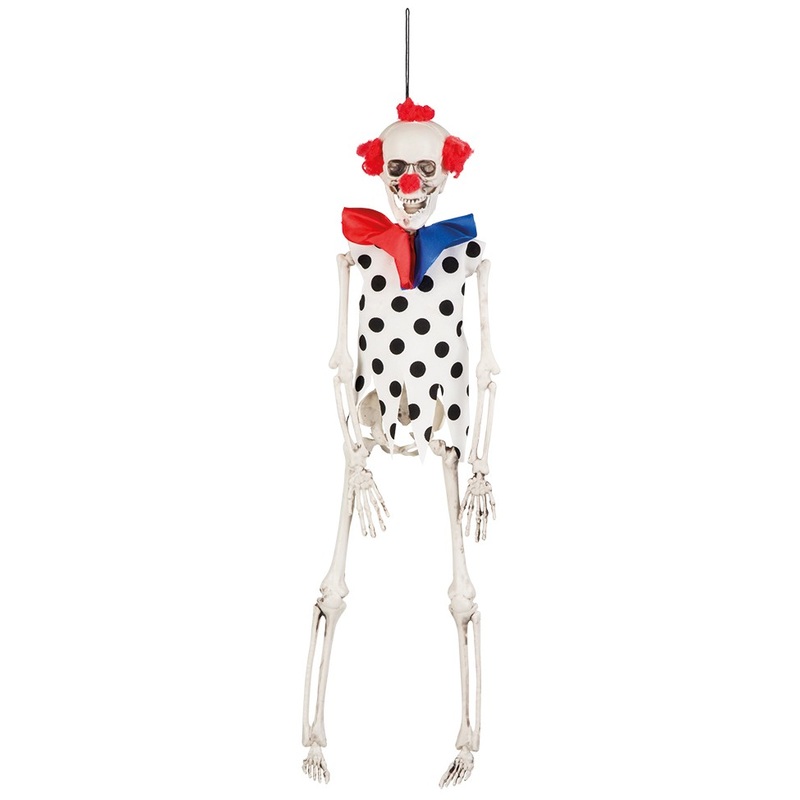 Horror clown skeleton hanging decoration 40cm