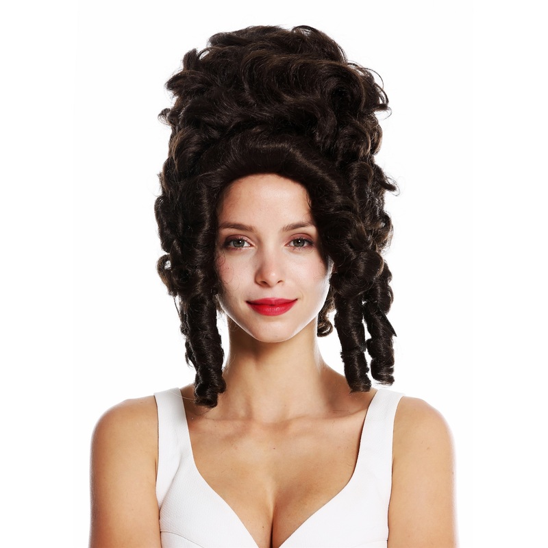 lady wig theatre cosplay baroque Marie Antionette countess brown VK-38