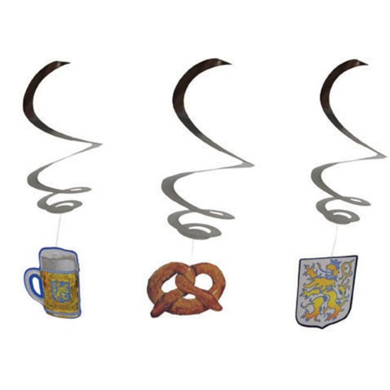 Oktoberfest cardboard spiral hanging decoration