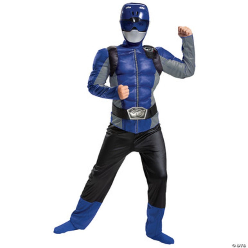 Power Rangers Blue Beast Morphers Muscle Child Costume  Small