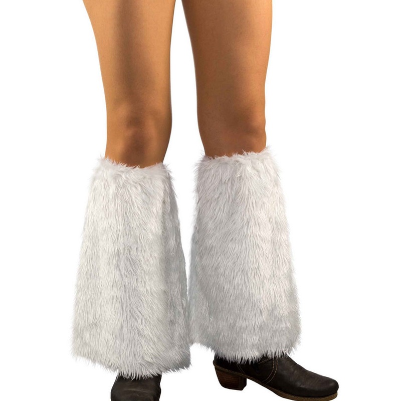 Winter Fur Legwarmers White
