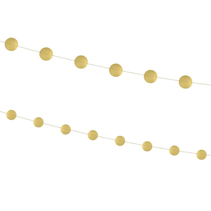 2 golden circle garlands 180cm