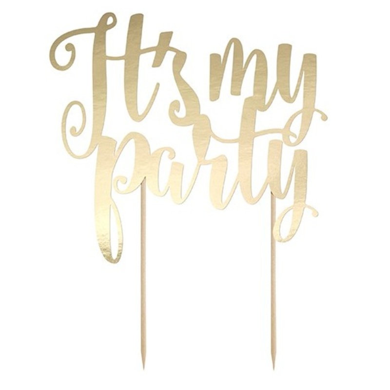 Golden My Party cake decoration 20.5cm