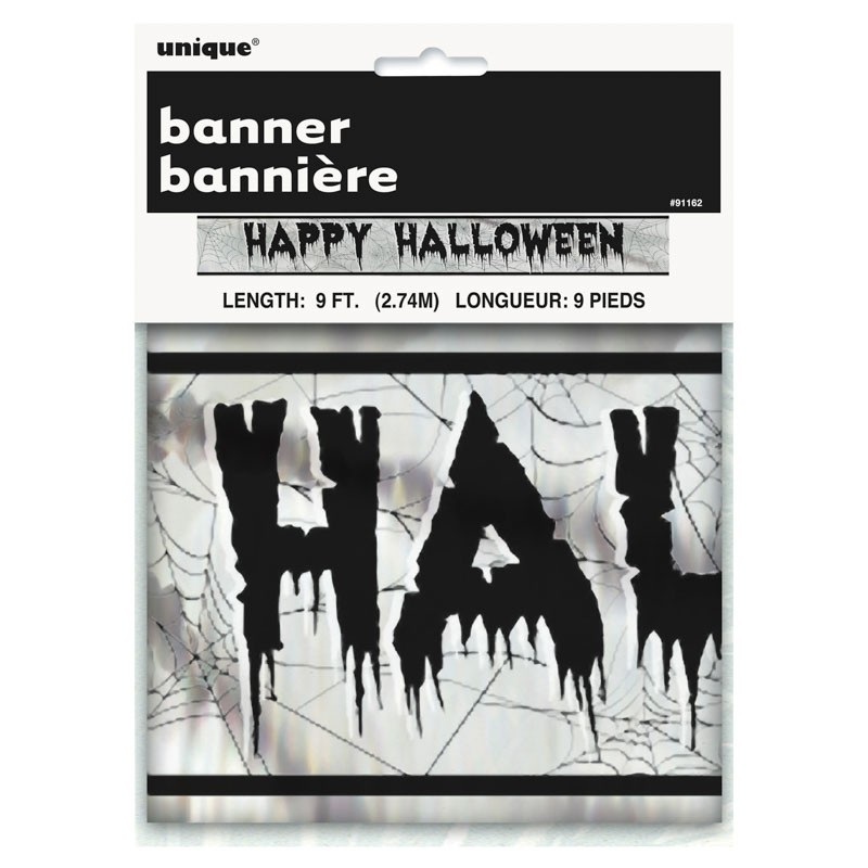 Scary Halloween foil banner