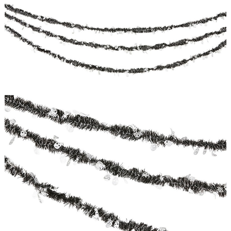 Skull tinsel garland Halloween