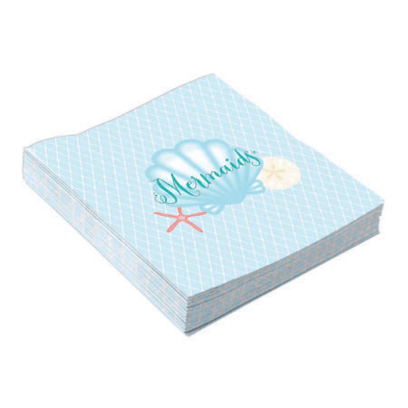 16 Magic Mermaid napkins 33cm