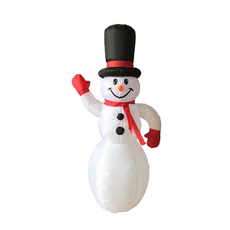4FT Christmas Inflatable Christmas Decorations, Blow up Snowman Yard Decorations with LED Lights