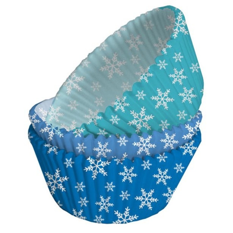 75 snowflake muffin tins 7 x 3cm