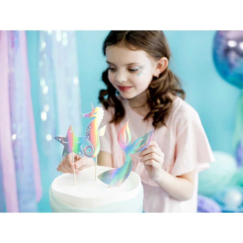 Mermaid Princess cake decoration 3 pieces