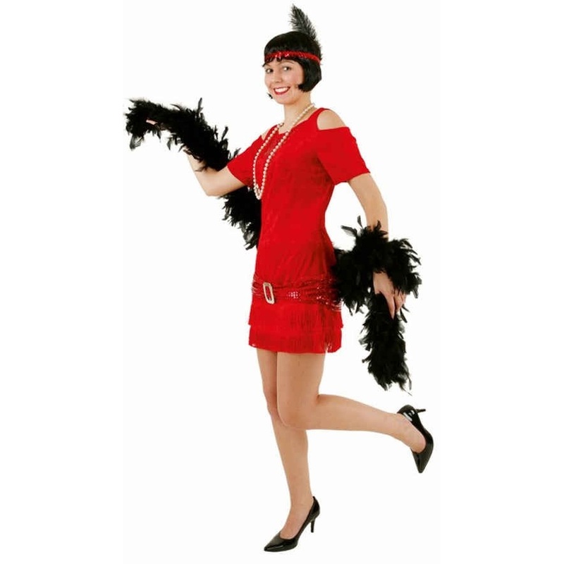 Red Charleston dress for women 36
