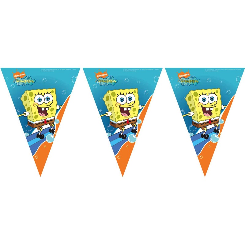 SpongeBob Fun Surfing Sponge pennant chain 3m