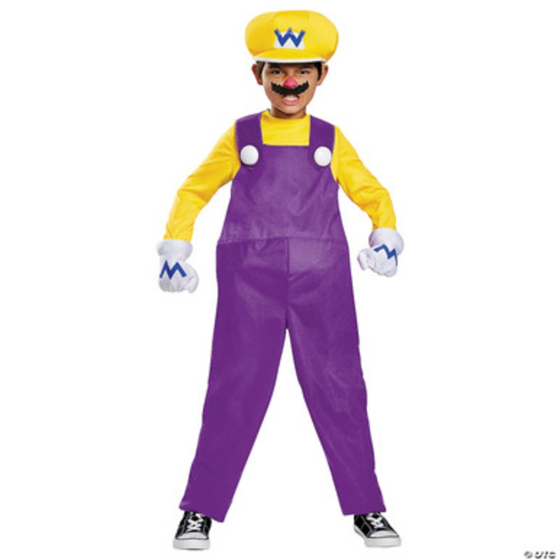 Super Mario Brothers Wario Kids Deluxe Costume Small