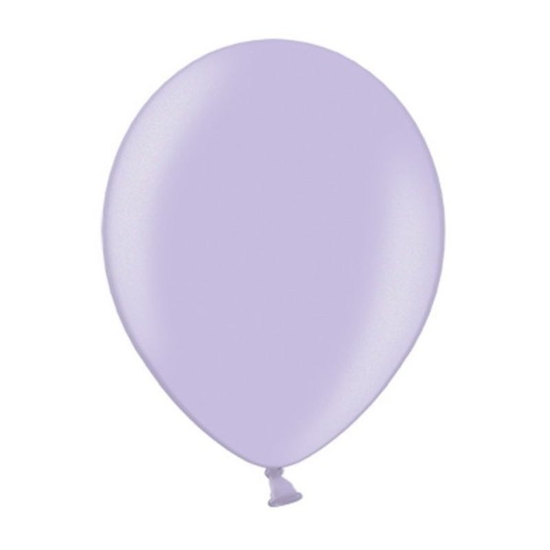 100 latex balloons in metallic lavender 25cm