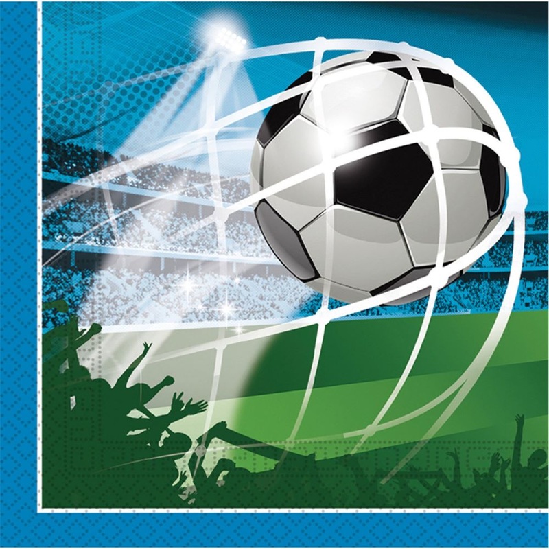 20 Soccer Fans Football Napkins 33 x 33cm