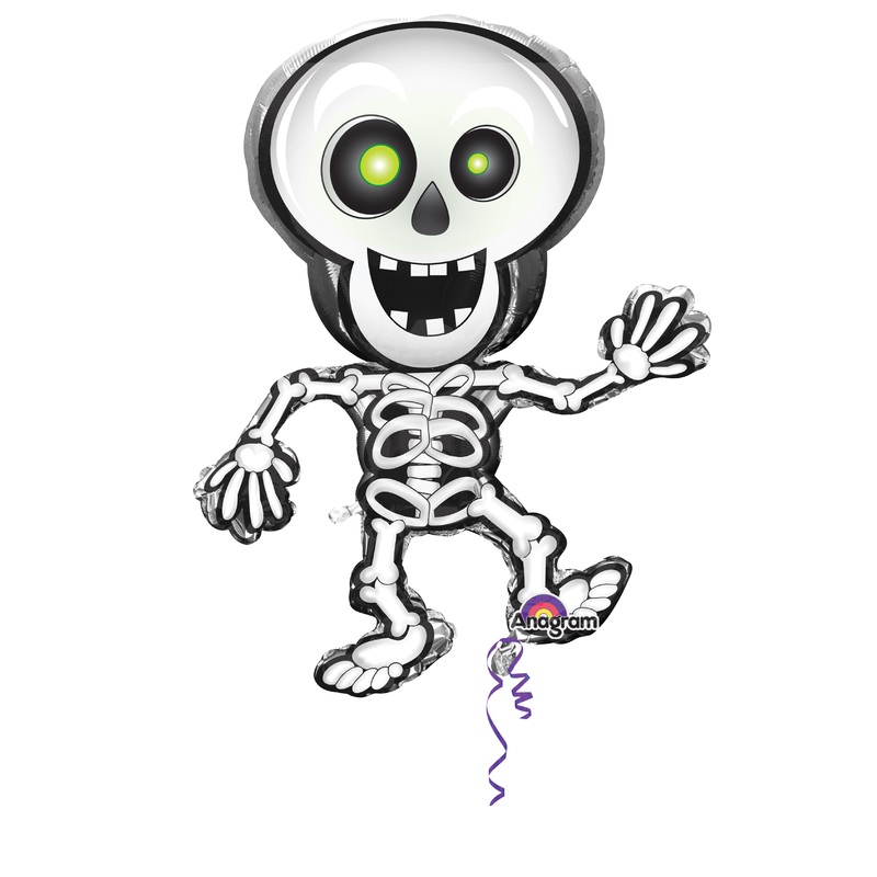 Foil balloon dancing skeleton