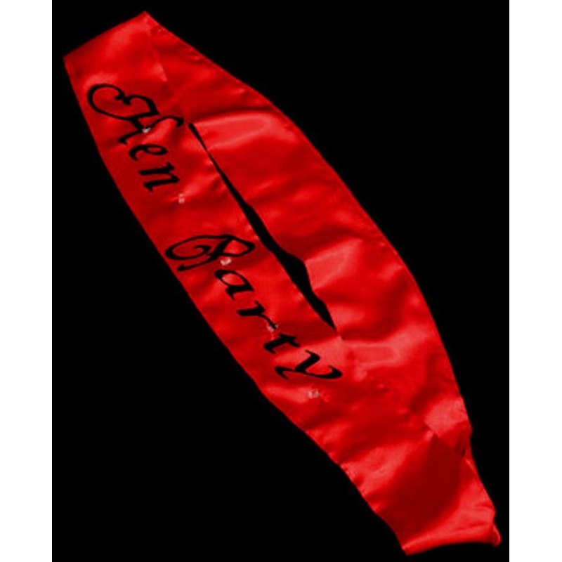 Hen Party Flashing Sash – Red