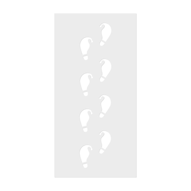 2 Santa footprint stencils