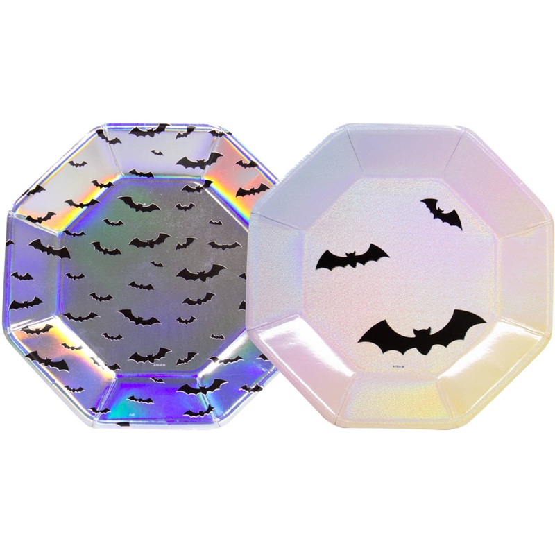 6 Creepy Bat Paper Plates 23cm