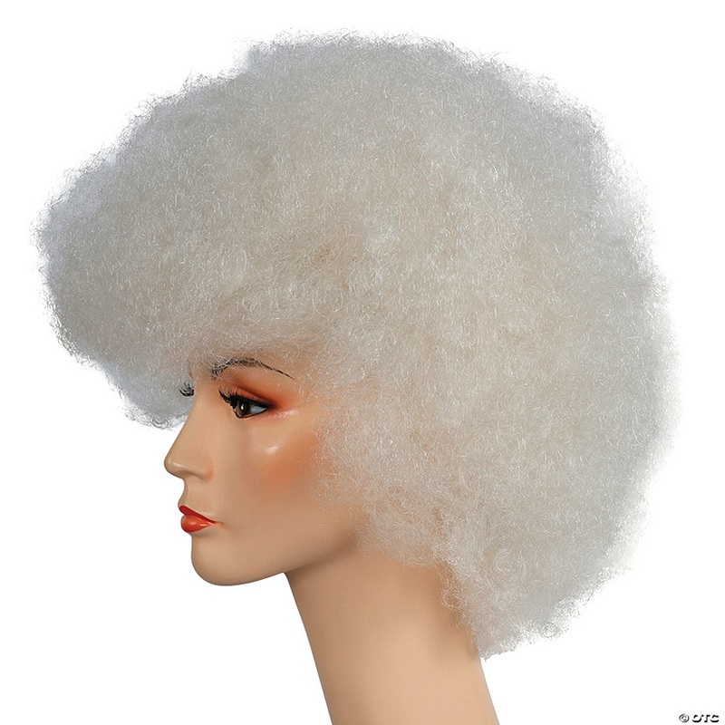 Adult Afro Wig Deluxe White