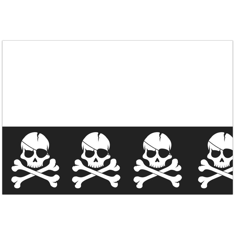 Black Pirates tablecloth 1.8 x 1.2m