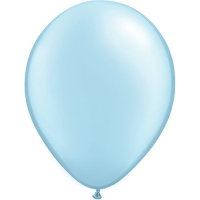 11 Round Pearl Light Blue Latex Balloons – 8 Pack