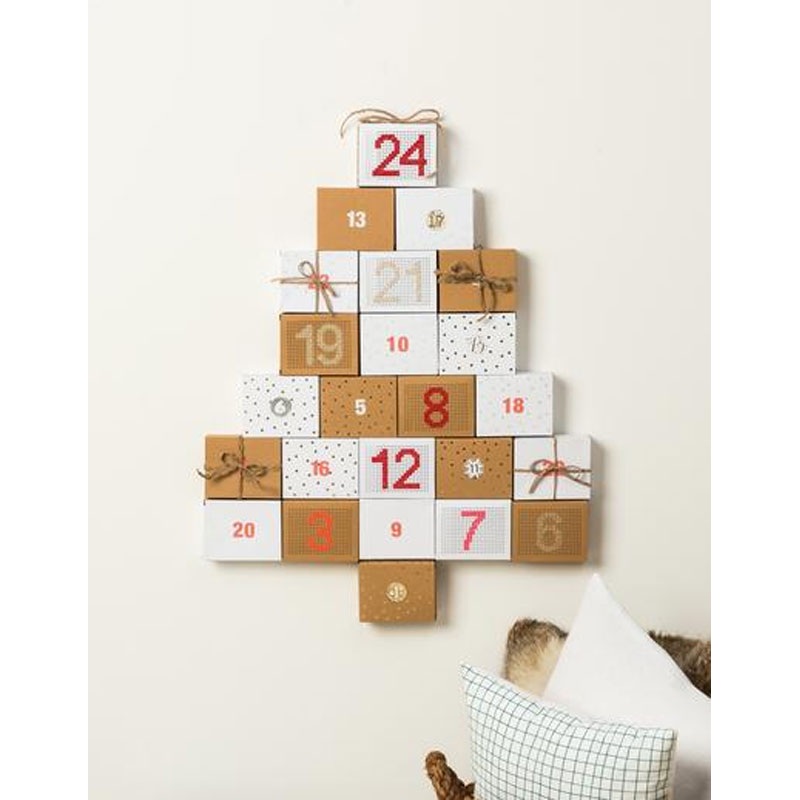 24 natural advent calendar boxes