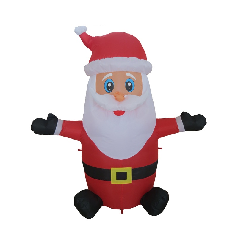 5FT Christmas Santa Claus LED Outdoor Giant Inflatable Opening Hand Decoration