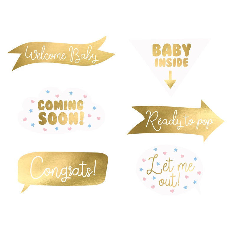 6 Boy or Girl photo props