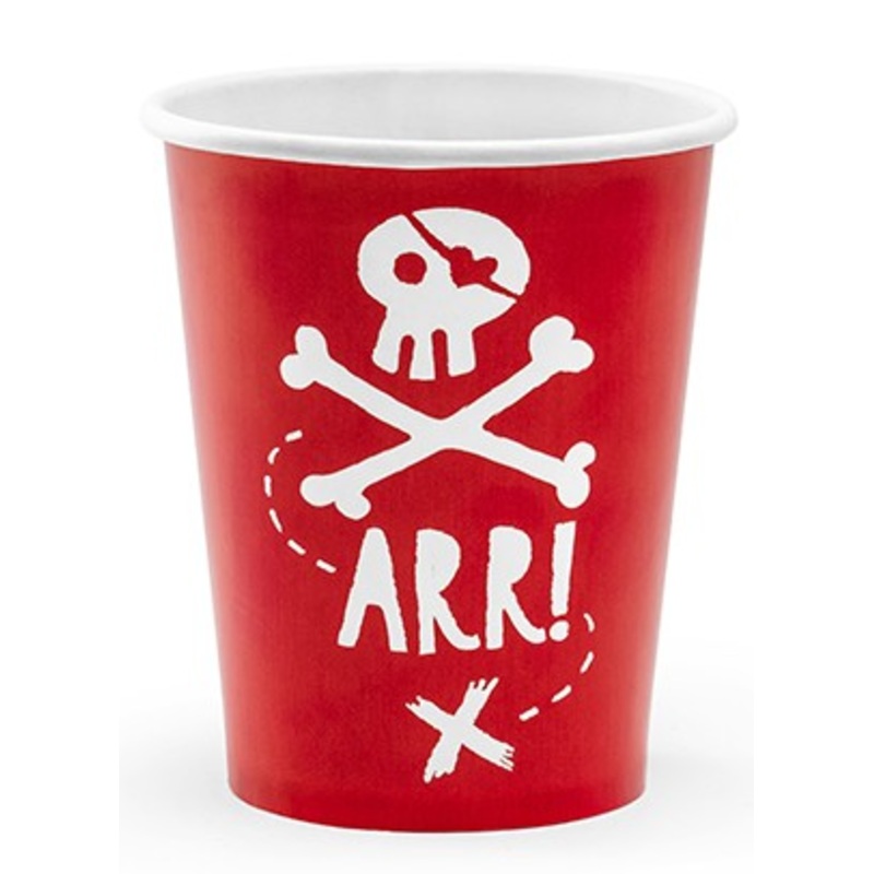 6 South Sea pirate cups 220ml