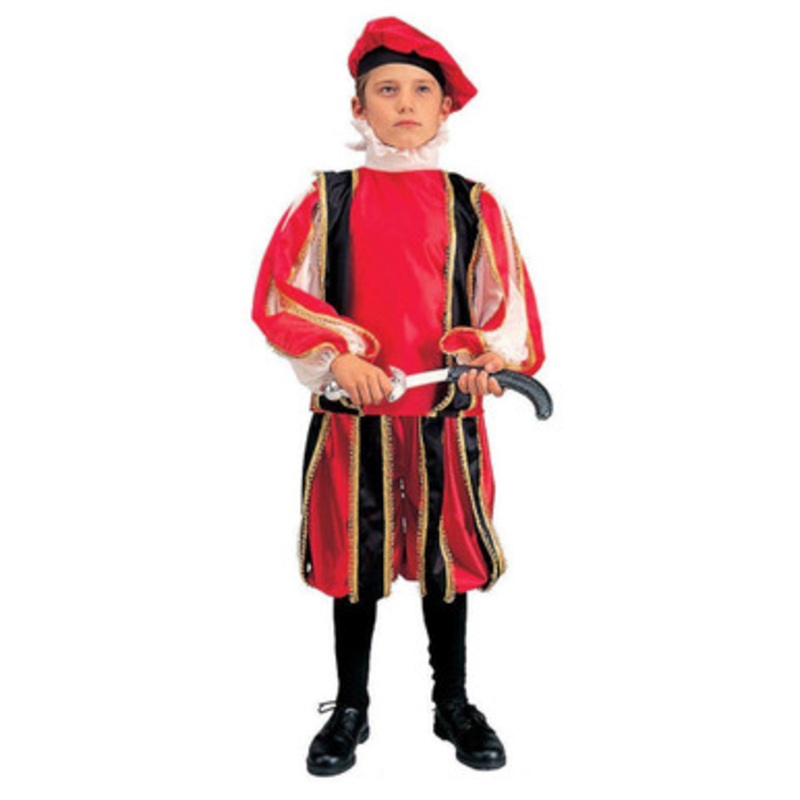 Red Renaissance Boy’s Child Costume Small