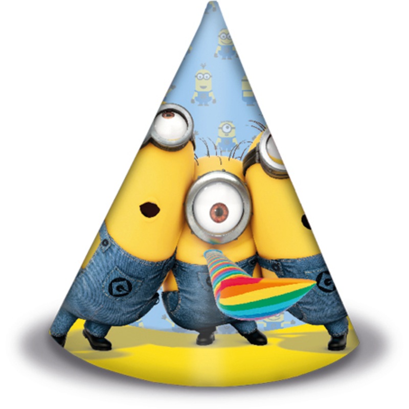 Sweet Minions party hats 6 pieces
