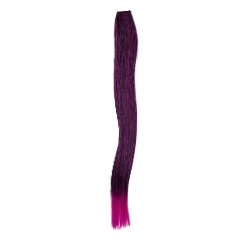 1 Clip-In Extension Strand Straight 45 cm Neon Purple-Black Mix YZF-P1S18-1BTTF2405
