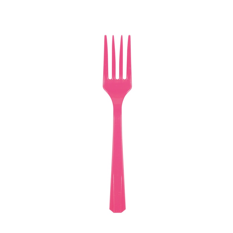 10 forks Mila pink 16cm