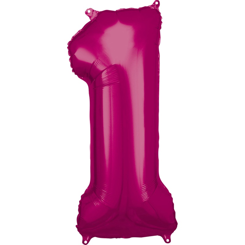 33” Number 1 Pink Helium Fill Balloon