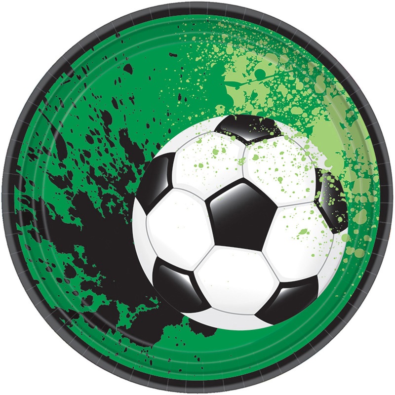 8 football game time plates 18cm
