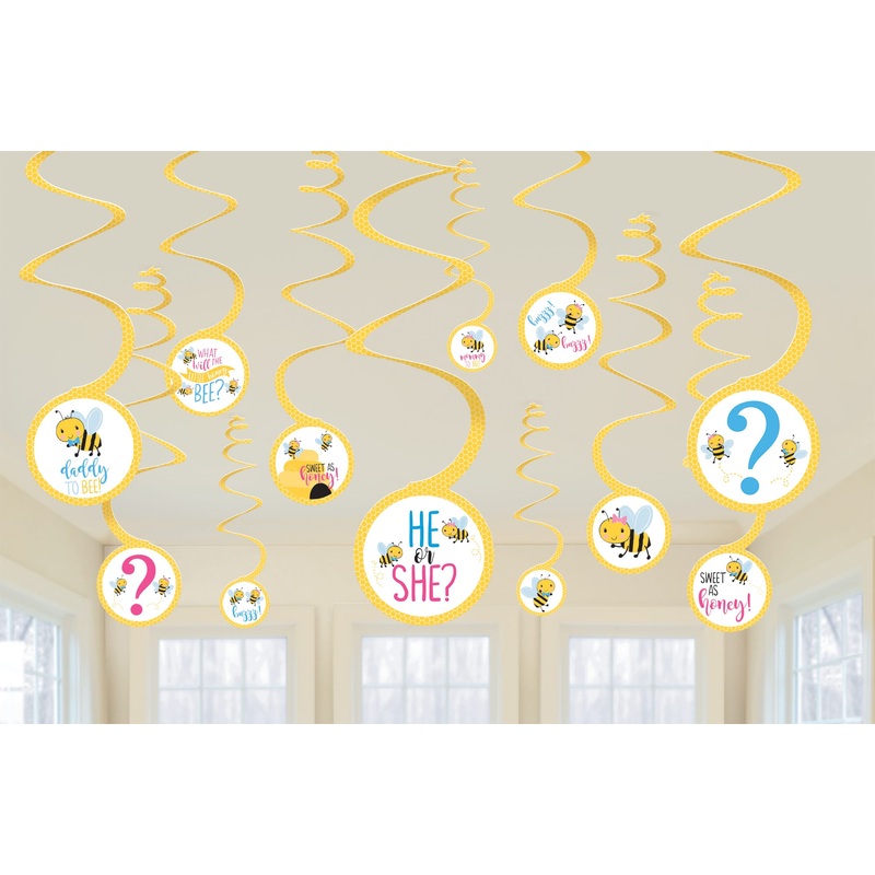 12 bees baby deco spirals