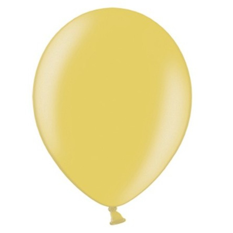 100 Celebration metallic balloons gold 23cm