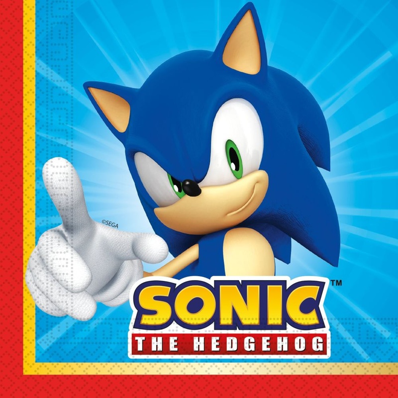 20 Sonic the Hedgehog FSC napkins 33x33cm
