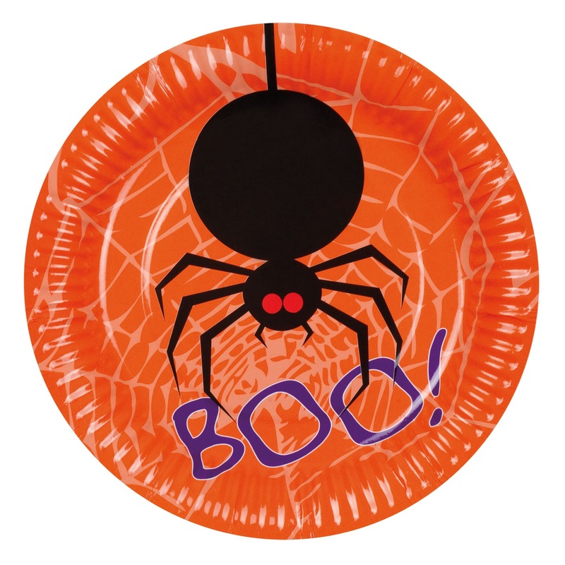 6 Crazy Spider Party paper plates