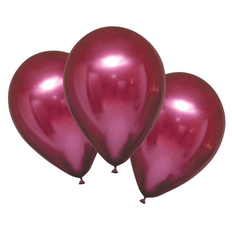 6 shiny satin balloons blackberry 27.5cm