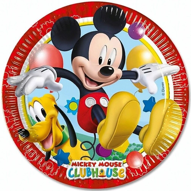 8 Mickey’s Clubhouse paper plates 23cm