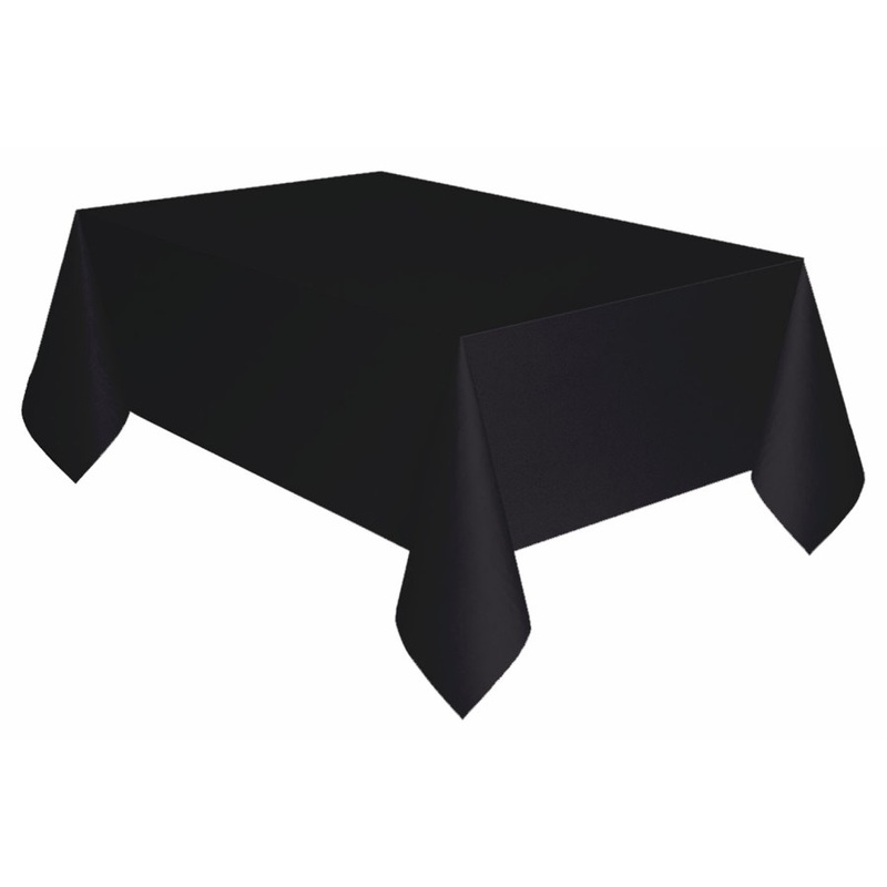 Black wipe clean tablecloth 2.74m x 1.37m